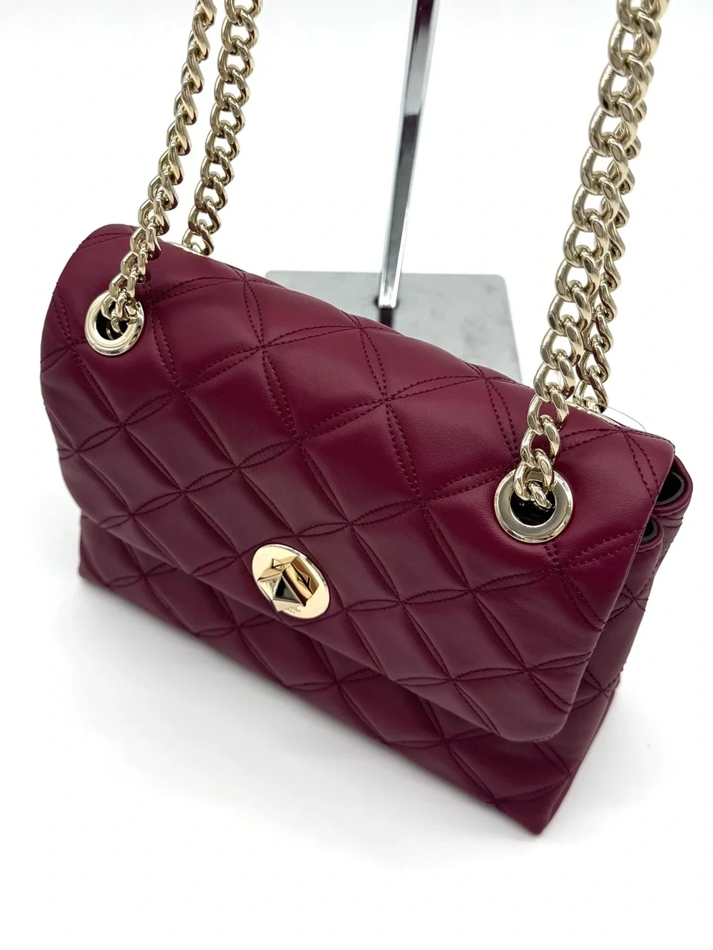 Kate Spade Natalia Small Flap Crossbody Bag in Blackberry